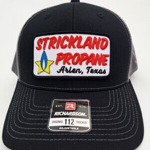 Strickland Propane Arlen,Texas Black And Gray Richardson 112 Snap Back Hat Cap
